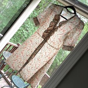 Zara Floral Mini Dress - Cream and Red